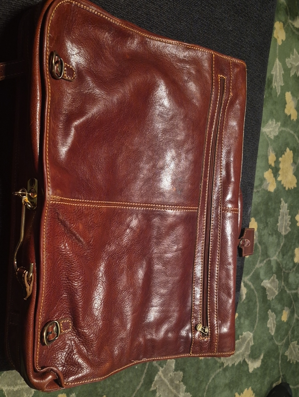 Men’s Leather Briefcase in Rich Brown